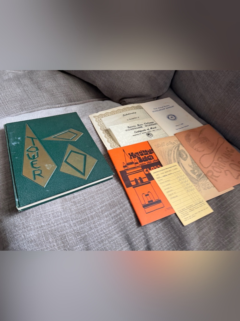 Vintage 1959 Cauldron Yearbook Huntington Beach Union High School + Ephemera